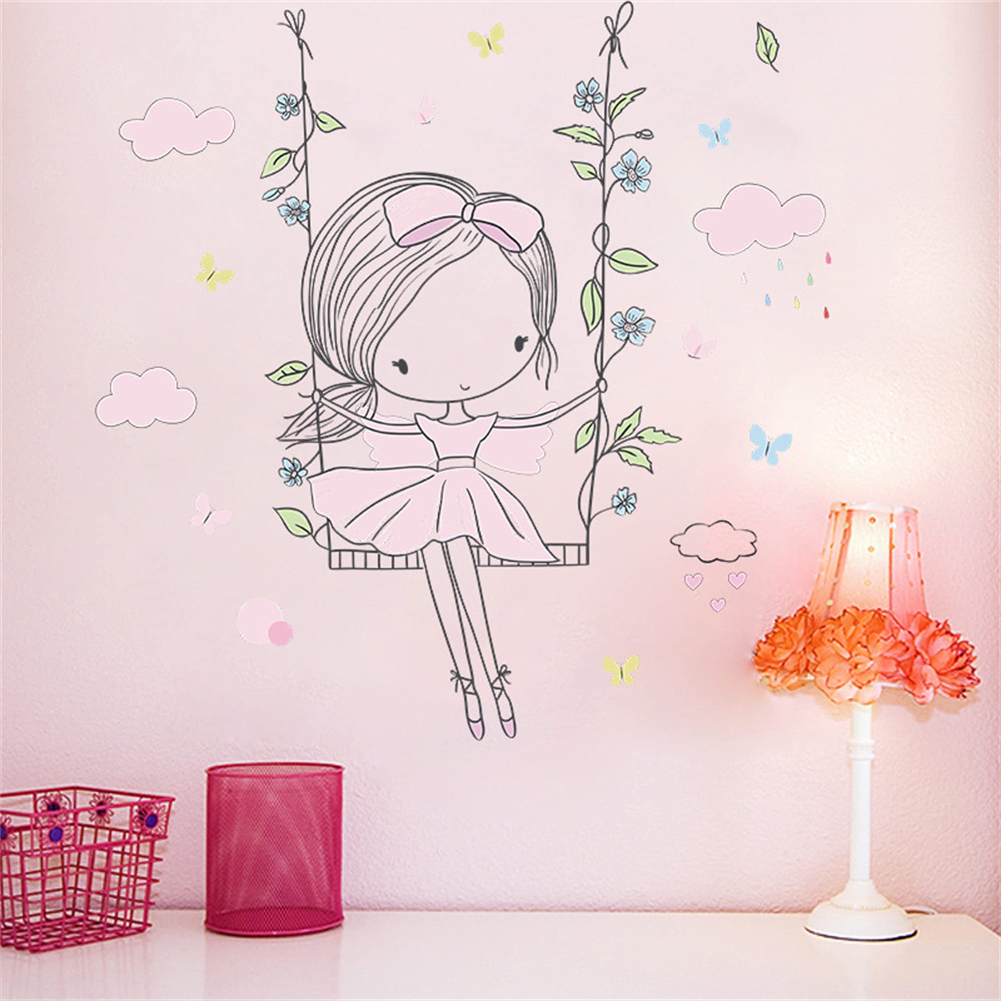 ROFARSO nursery wall sticker sheet provides a bold finished wall accent