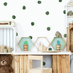 ROFARSO polka-dots closeup shows watercolor texture for playful nursery accents.