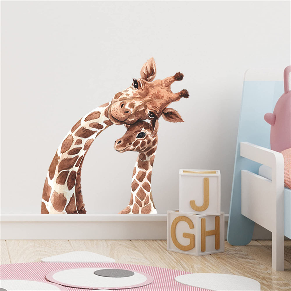 ROFARSO vibrant giraffe wall art living room—colorful statement piece.