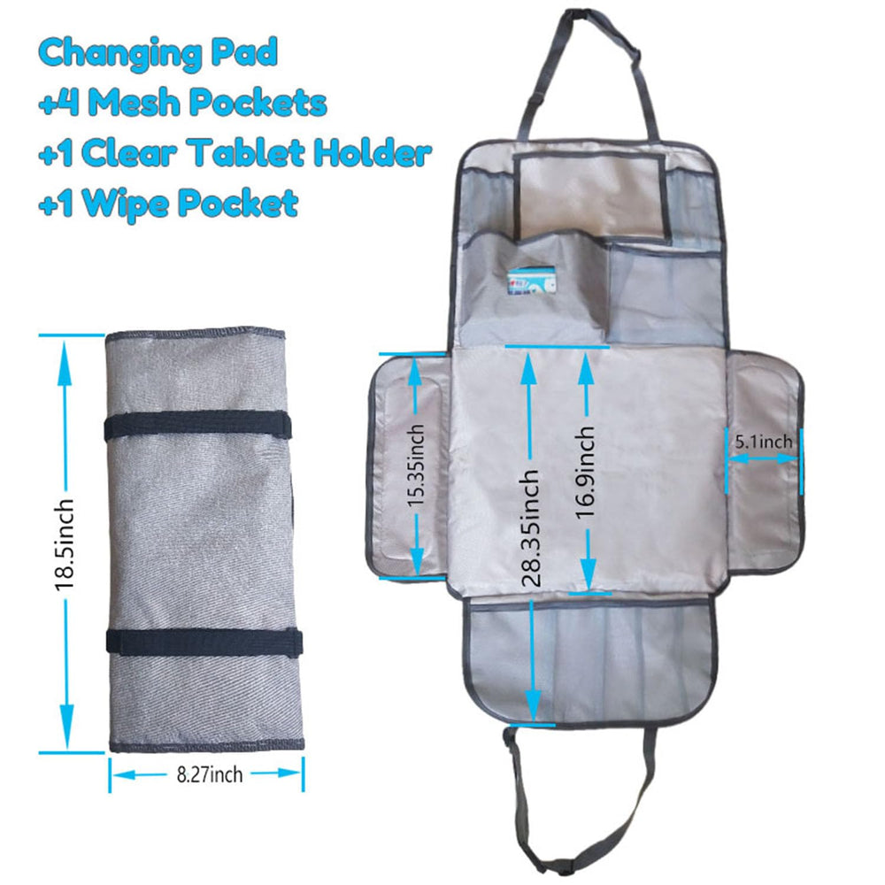 Rohamzen compact foldable design fits in diaper bag for travel.