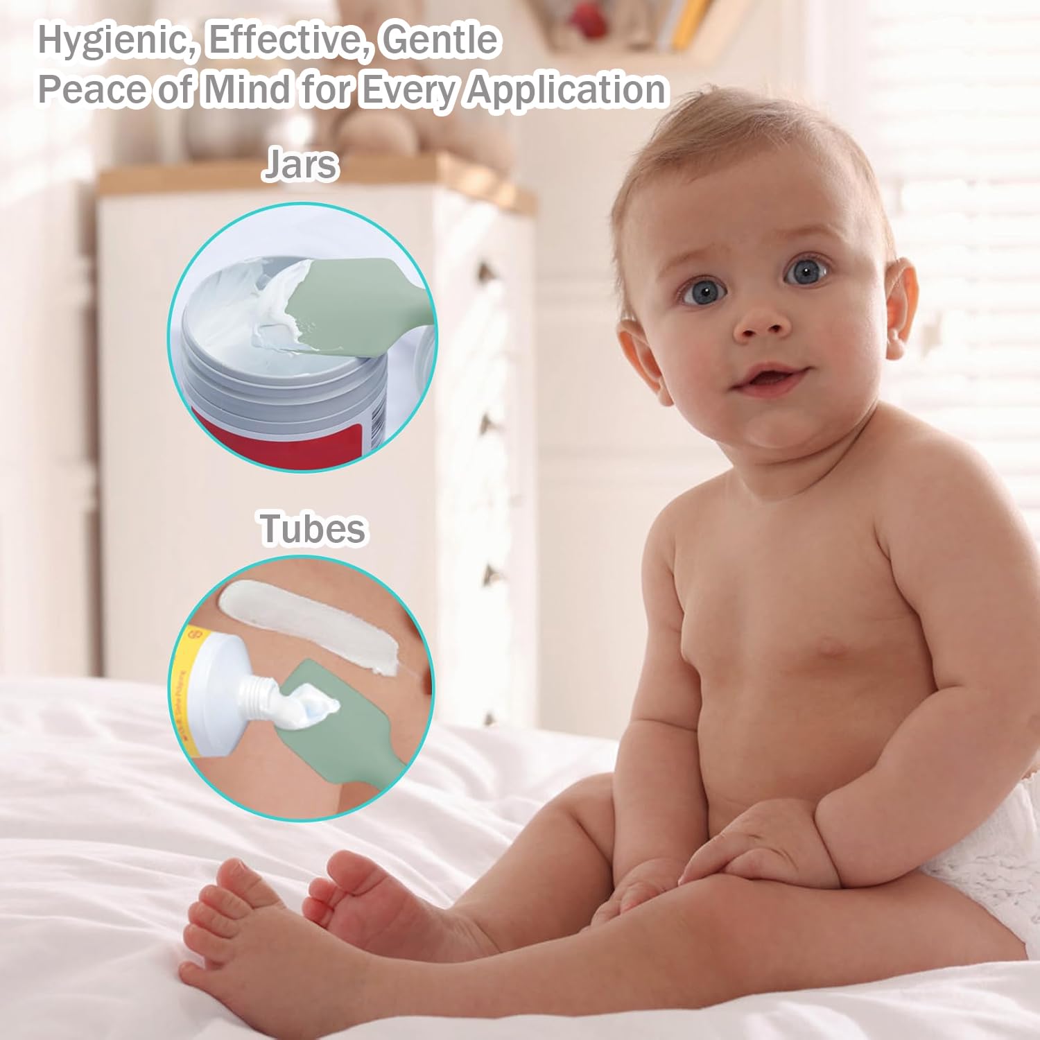 ROHISOM spatula for diaper cream helps smooth and spread cream evenly