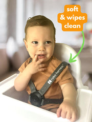 Roka Harness 5-point universal fit demonstrates secure compatibility across chairs.