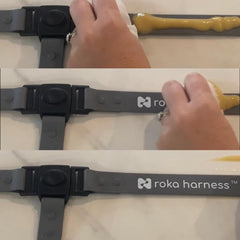 Roka Harness silicone straps dishwash-safe closeup for quick hygienic cleaning.