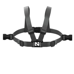 ROKA Harness on Stokke Tripp Trapp front view with secure silicone straps.