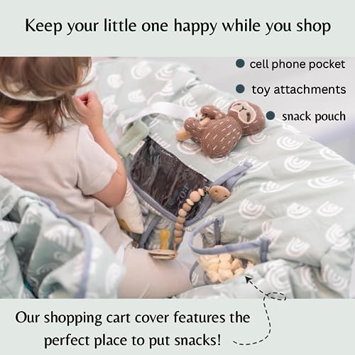 ROKOMO shopping cart cover with phone pocket keeps your device handy during shopping