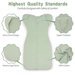 Roksuma sleep sack 2-way zipper for easy midnight diaper changes