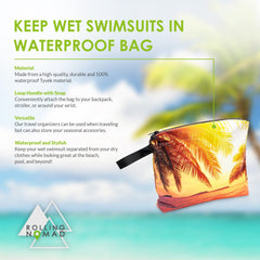 Rolling Nomad Tyvek pouch zipper-closeup highlights secure opening.