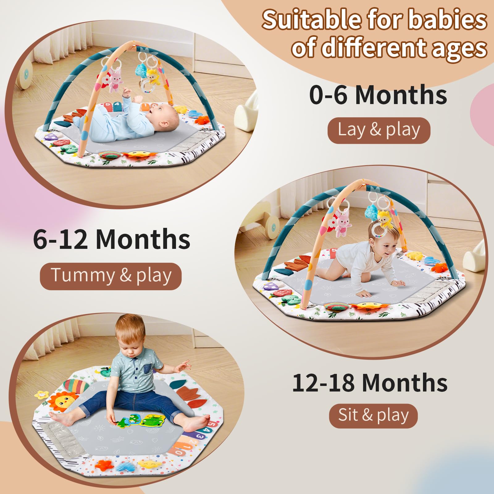 ROMAGIO self-discovery mirror encourages baby curiosity during play