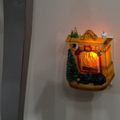 Roman Sleeping Winter Bear night light swivel base demonstrates flexible outlet placement