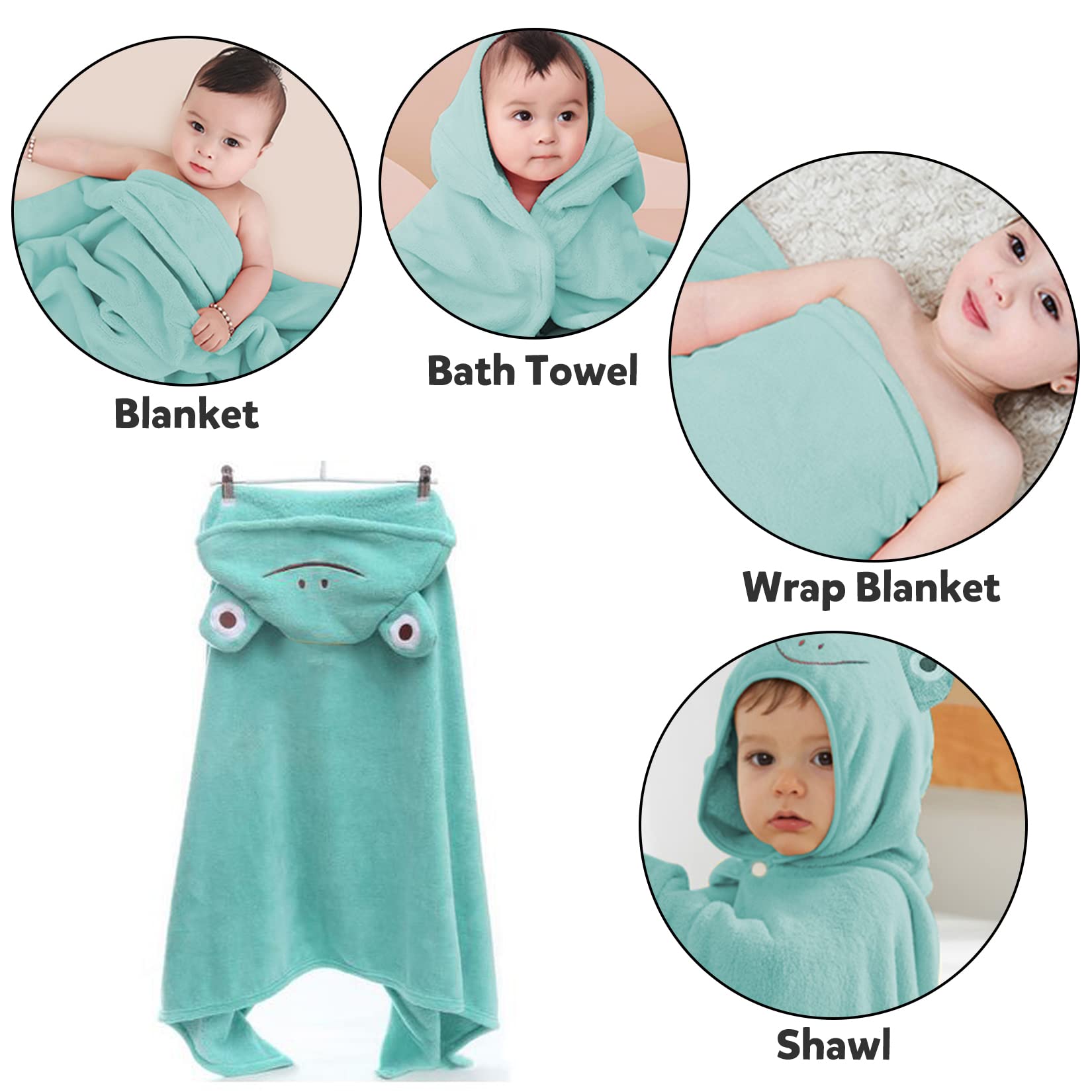 ROMASA towel on baby post-bath lounging for cozy warmth