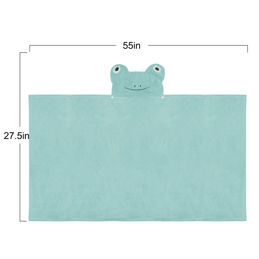 ROMASA hooded towel with animal face adds bath-time fun and comfort
