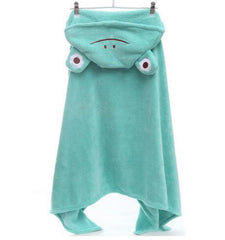 ROMASA baby bath towel with green frog hood keeps baby warm after bath