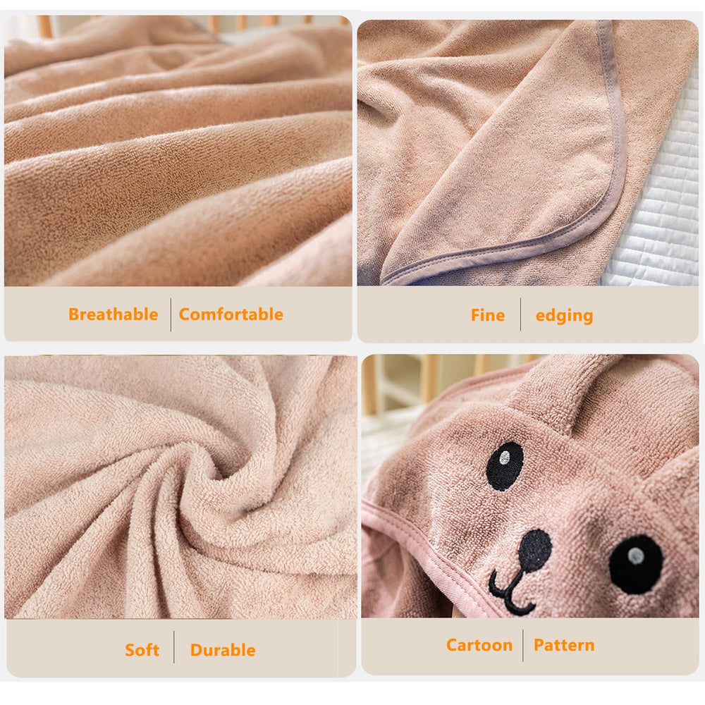 ROMASA hood detail highlights easy-wrap hood for hair drying.