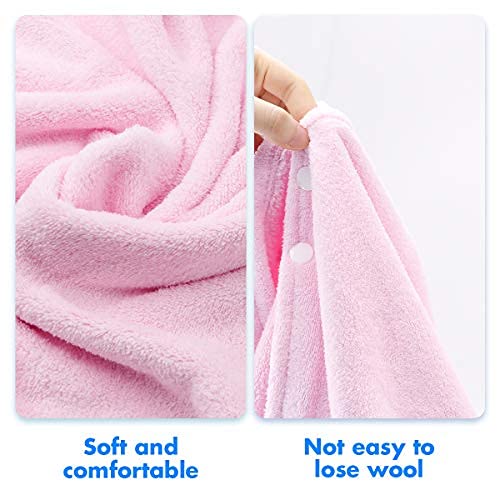 ROMASA coral fleece absorbent towel offers quick-dry after bath or swim.