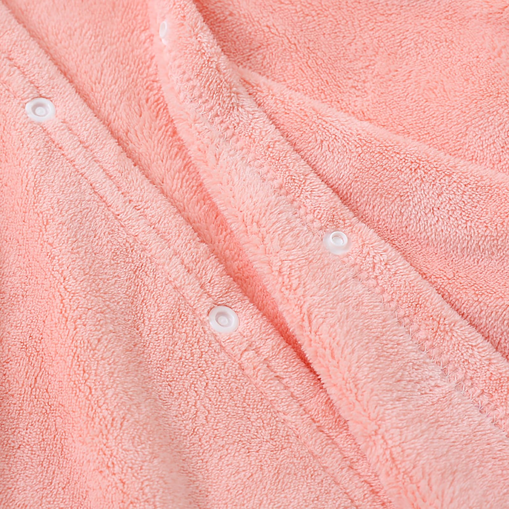 ROMASA pink koala design bathrobe-style towel for bath-time fun.
