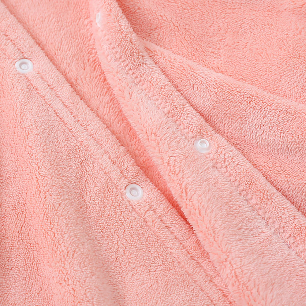 ROMASA pink koala design bathrobe-style towel for bath-time fun.