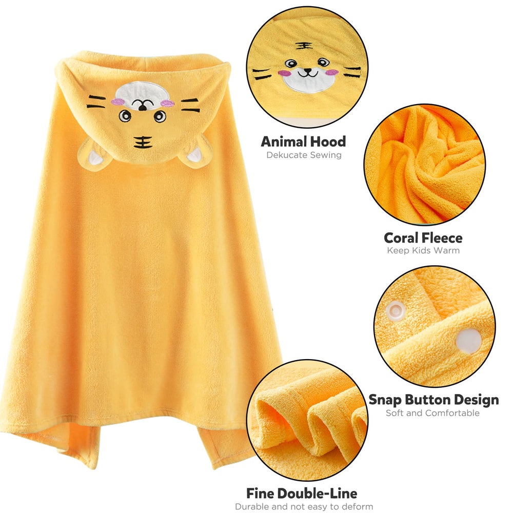 ROMASA towel features playful animal hood design for bath time fun