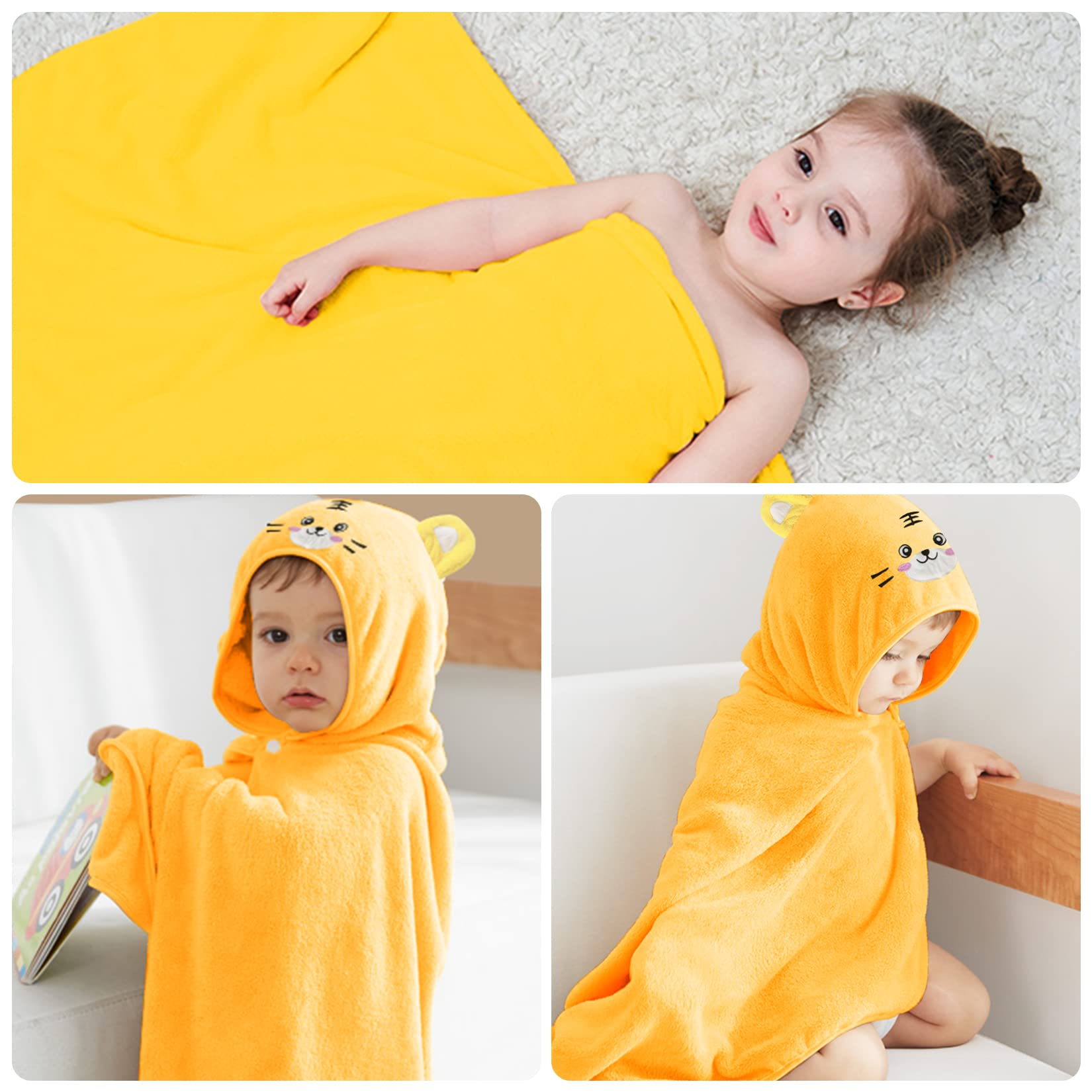 ROMASA warm hooded cover offers comfortable warmth after water time