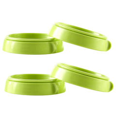 ROMIRUS bottle collars rings green four-pack compatible with Comotomo bottles for easy replacements.