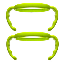 ROMIRUS bottle handles green 2-pack - anti-slip ergonomic grip for easy learning