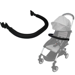 ROMIRUS bumper bar installation on Babyzen YOYO shows quick, secure frame clamping.