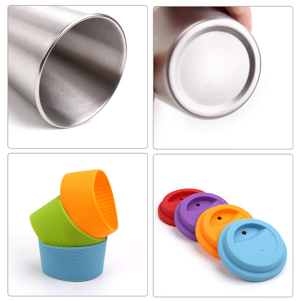 Rommeka 12oz cups closeup emphasizing portable, balanced size