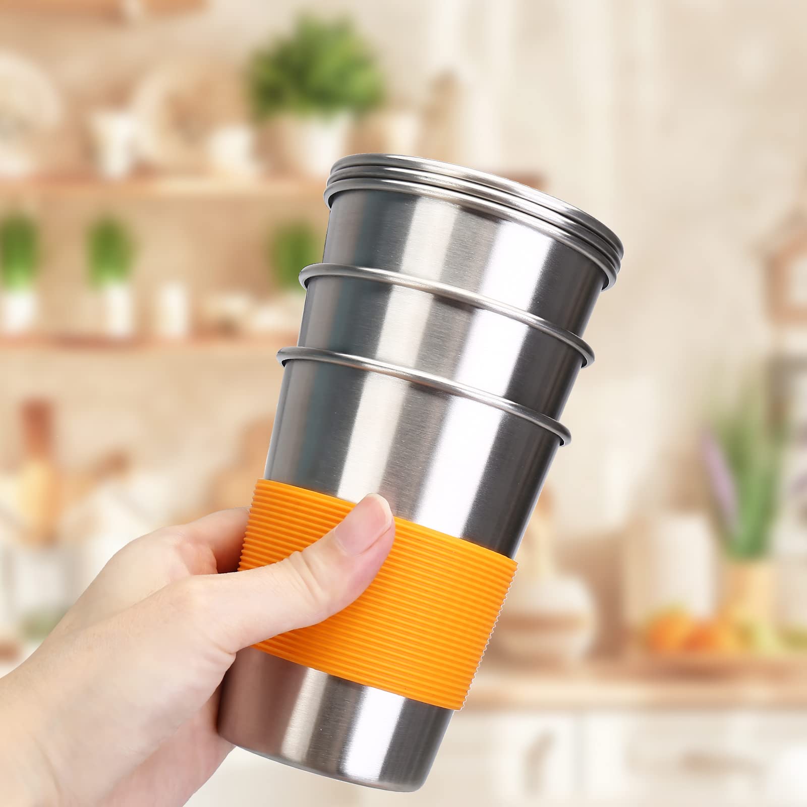 Rommeka cups in use with water, demonstrating versatile daily beverages