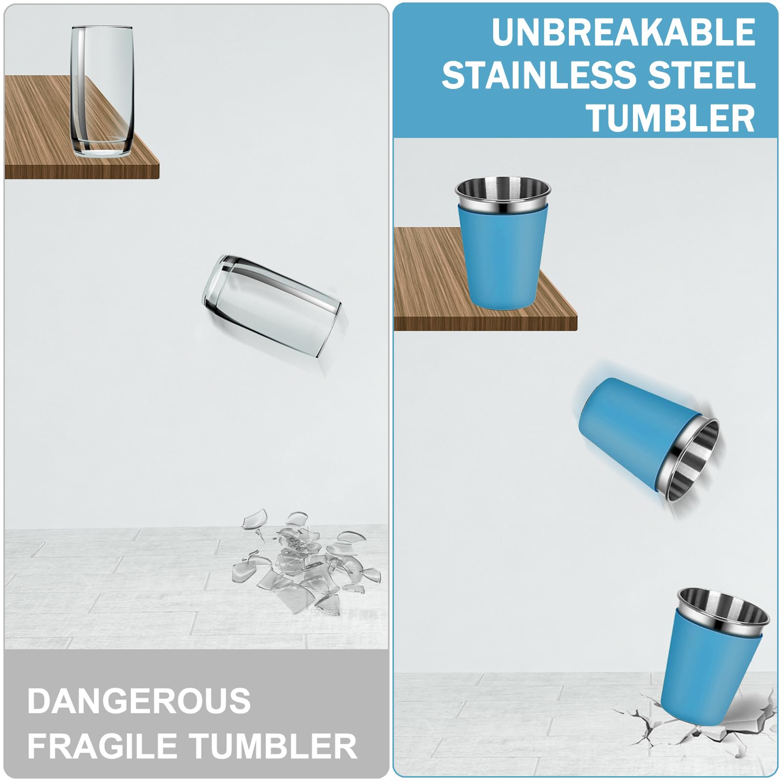 Rommeka cups made from durable 18/8 stainless steel.
