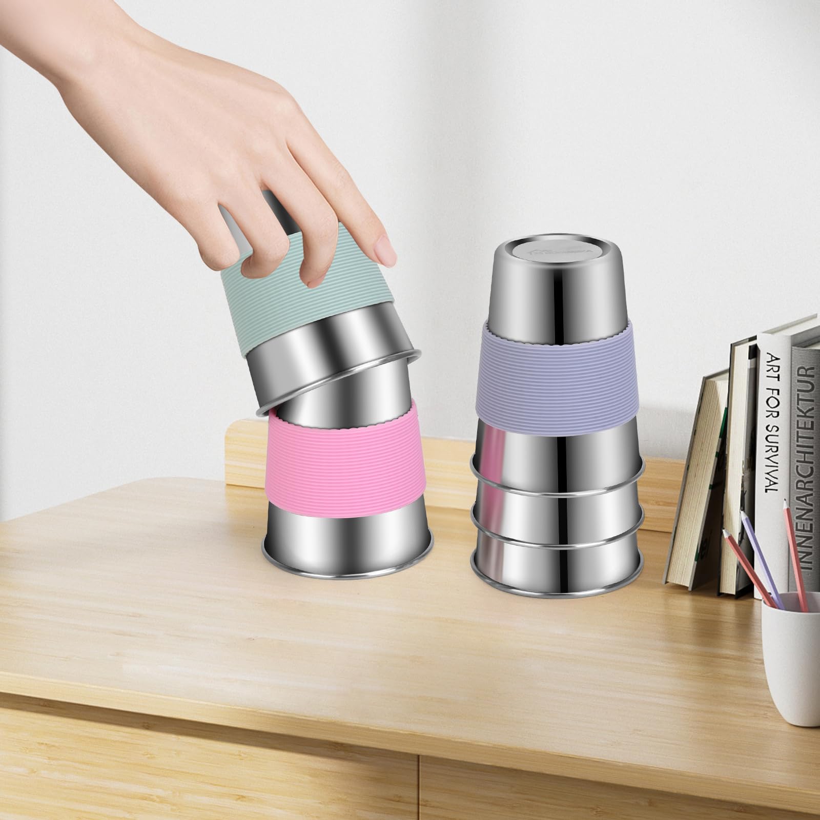 Rommeka cups dishwasher-safe for quick cleaning