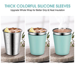 Rommeka Kids Cups included straws support comfortable sipping.