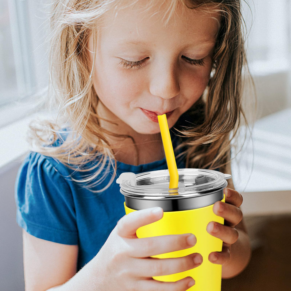 Rommeka kids silicone straws included for smooth sipping