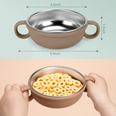 Rommeka silicone shell bowl shows soft touch and quieter dining experience.
