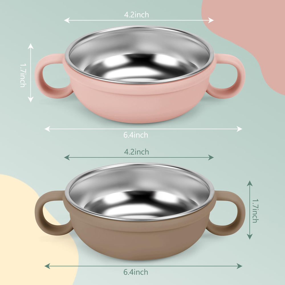 Rommeka bowls in toddler meals show multipurpose use as snack containers