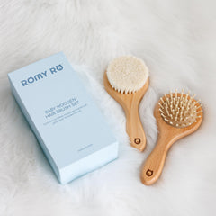 ROMY RO cradle-cap prevention brush providing scalp massage