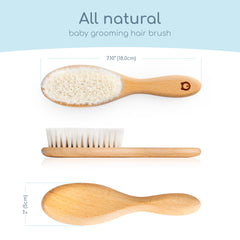 ROMY RO goat hair bristles closeup highlights gentle, soothing grooming.