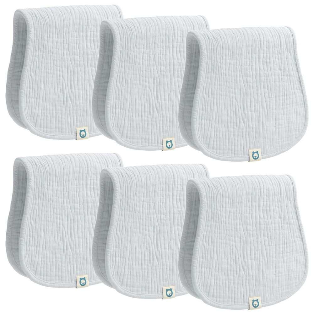 ROMY RO muslin burp cloths closeup—soft, highly absorbent fabric for quick cleanups.