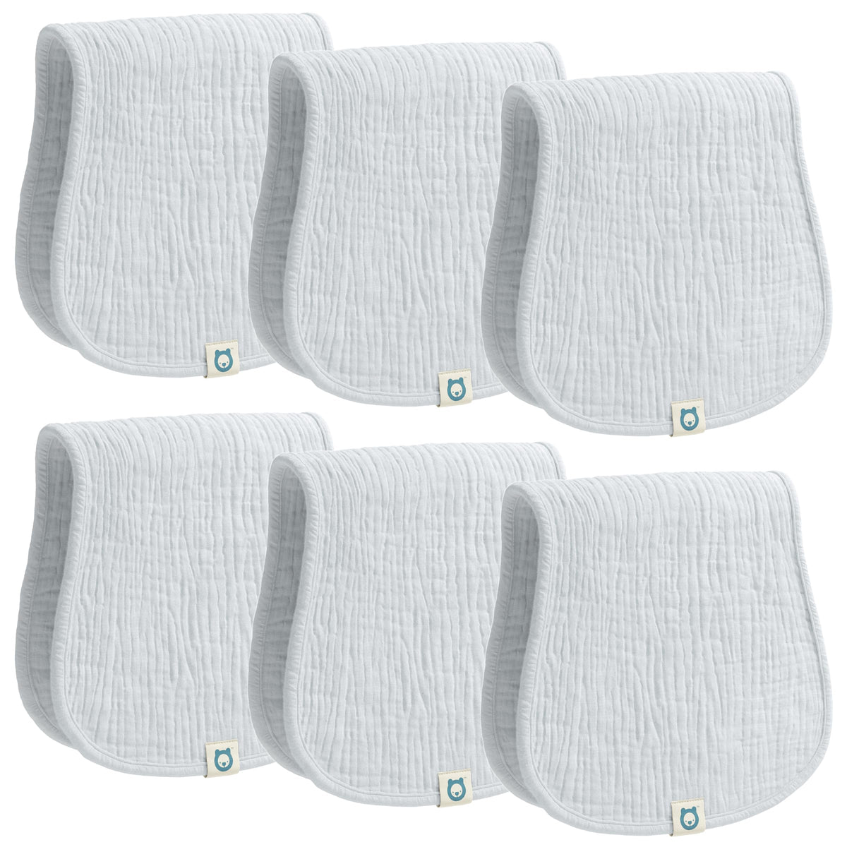 ROMY RO muslin burp cloths closeup—soft, highly absorbent fabric for quick cleanups.