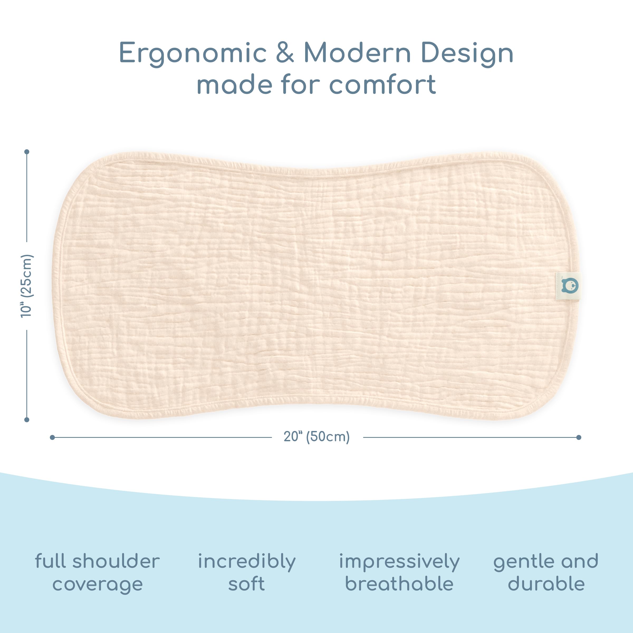 ROMY RO muslin burp cloths with soft touch to protect delicate baby skin during burping