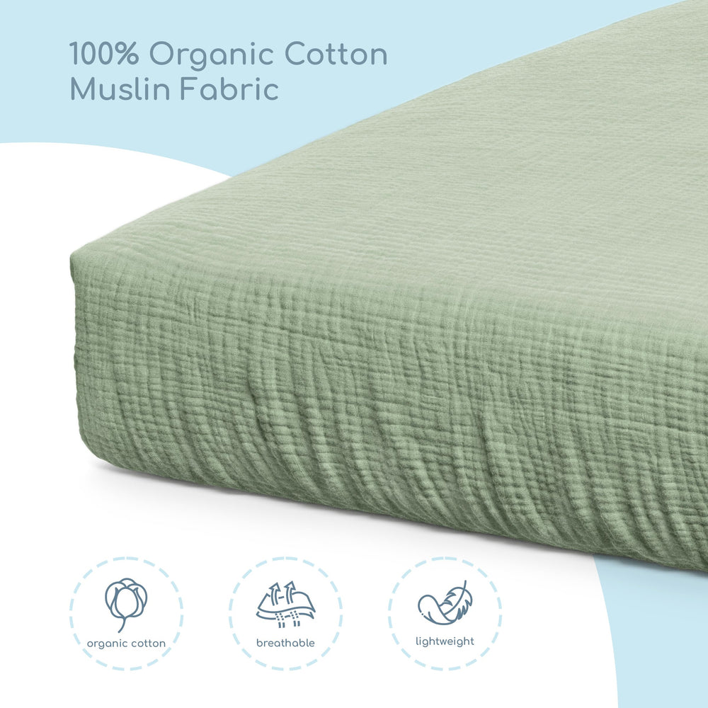 ROMY RO muslin crib sheet is easy to clean and wash.