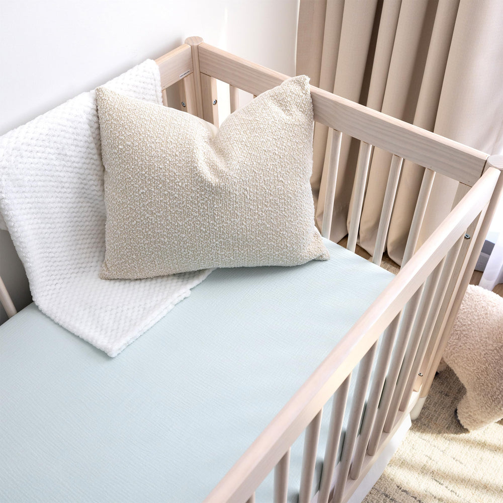 ROMY RO Muslin crib sheets snug 28x52 fit with durable elastic