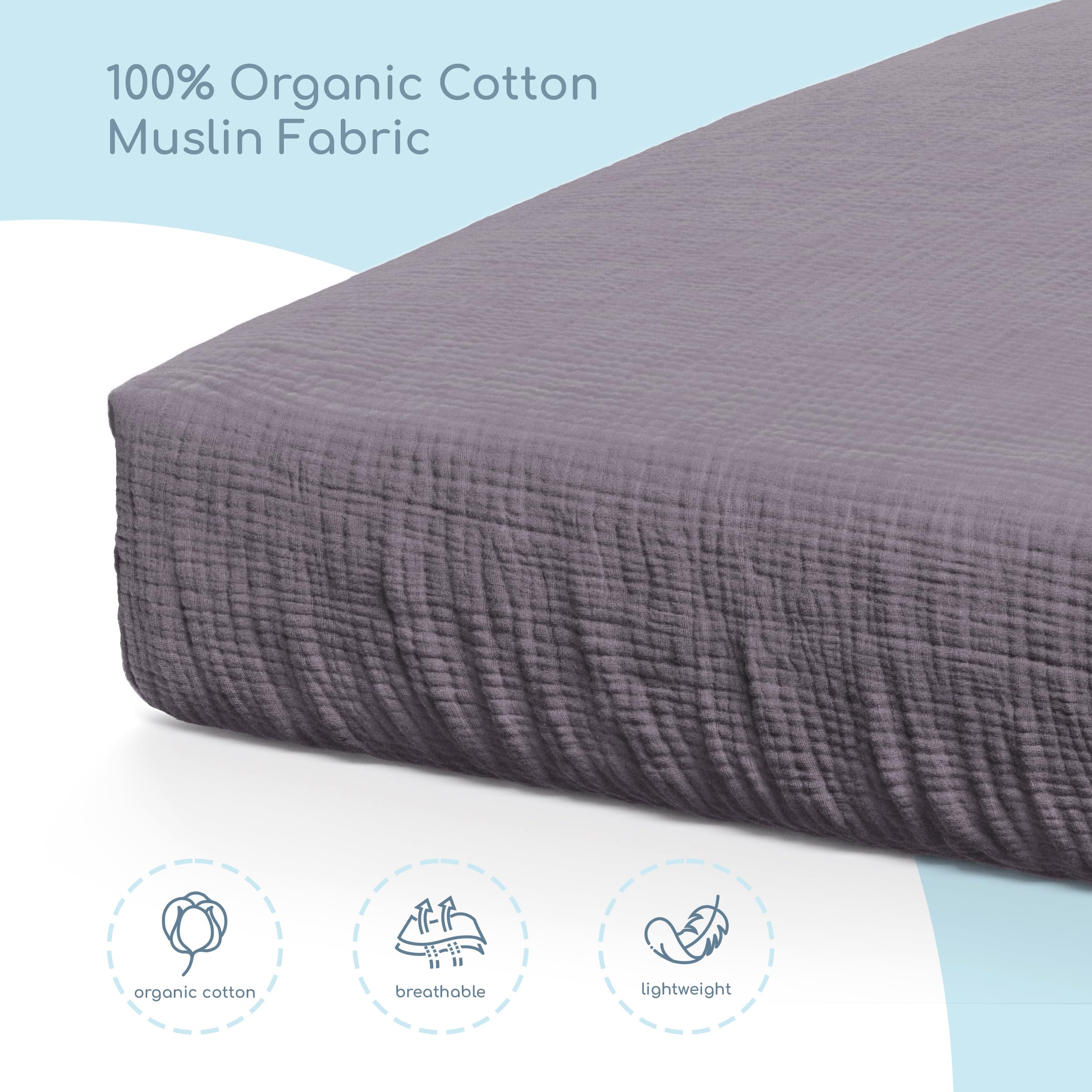 ROMY RO standard 28x52 crib sheet sized for standard mattresses