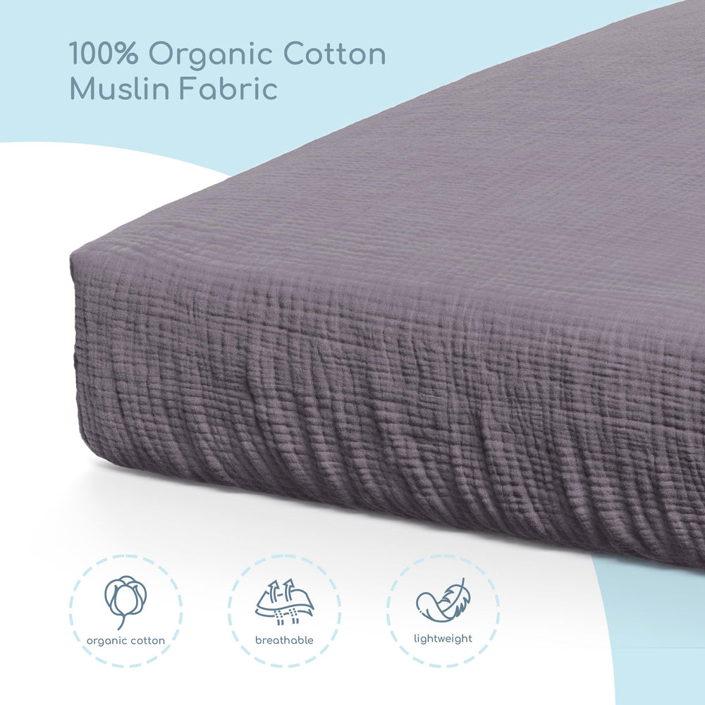 ROMY RO standard 28x52 crib sheet sized for standard mattresses