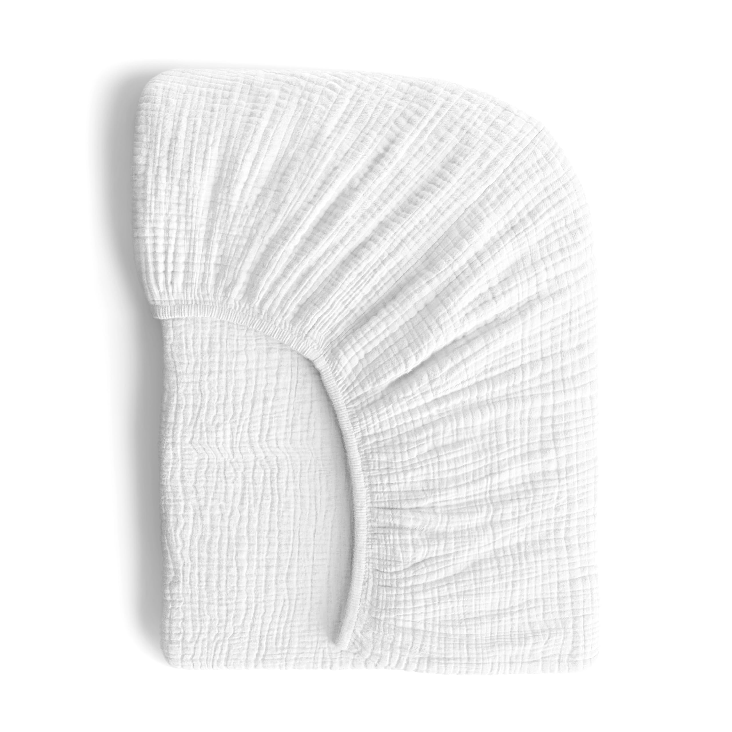 Romy Ro muslin crib sheets white packaging highlight premium organic cotton and gift-ready presentation