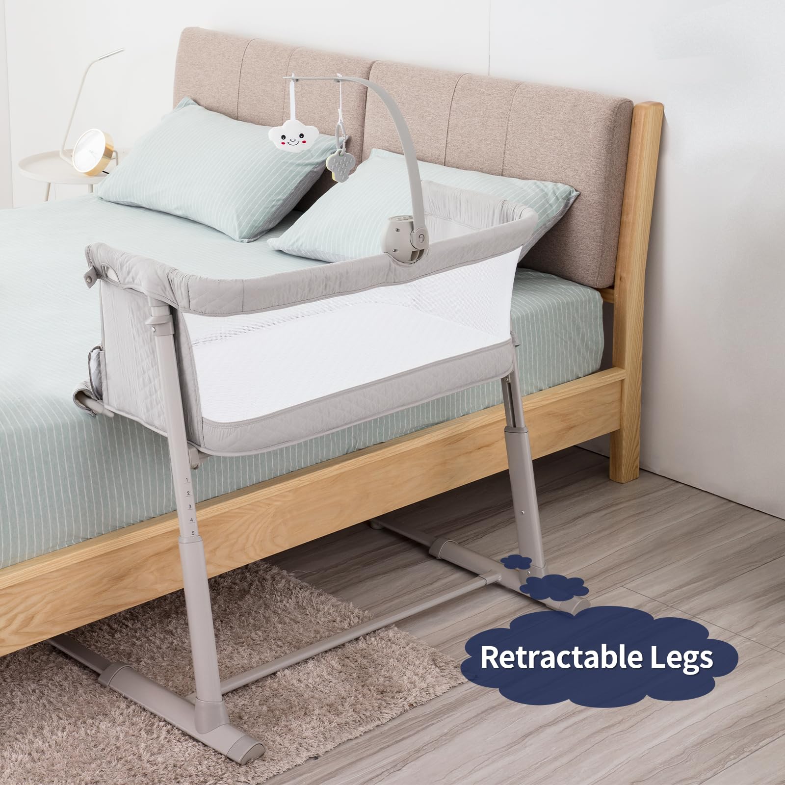 RONBEI high-density foam mattress offers a soft, supportive surface for restful naps.