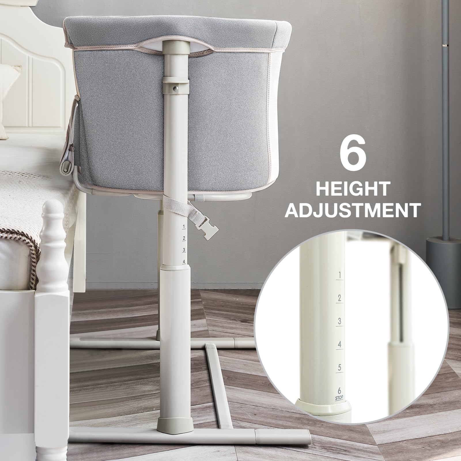 RONBEI Bassinet removable mattress cover simplifies cleaning after spills.