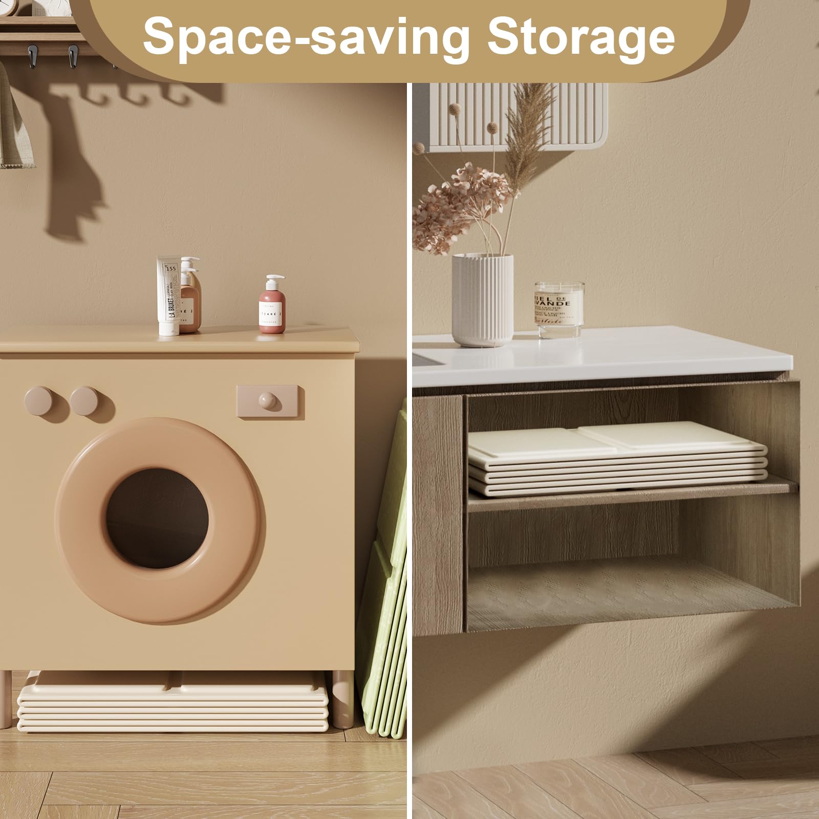 RONBEI travel-friendly bathtub folds flat for travel and small bathrooms.
