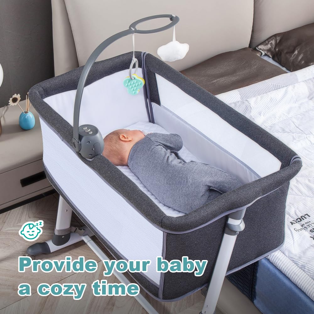 RONBEI bedside sleeper designed to sit beside your bed for close contact and ease.