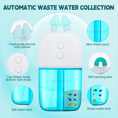 Ronfnea nasal irrigator control panel top view shows easy mode switching.