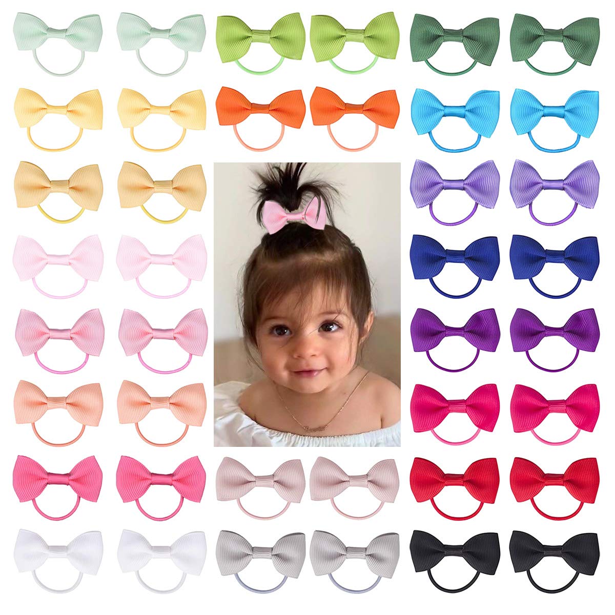 Ronger2000 baby hair ties bows packaging: gift-ready, neatly organized set for gifting