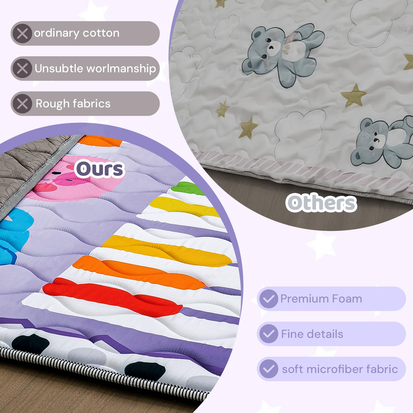 RONGFA play mat in living room shows versatile play area